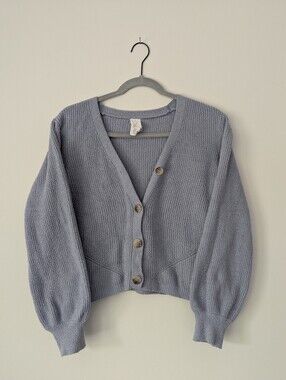 Anthropologie Joie Cardigan V-Neck Button Knit Sweater Cropped Soft Cozy